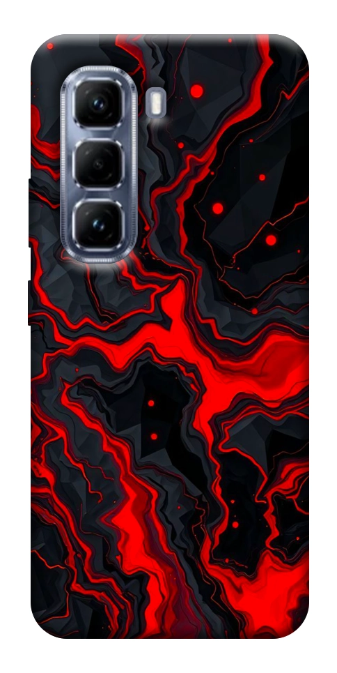 Чохол Black red marble для Infinix Hot 50 Pro