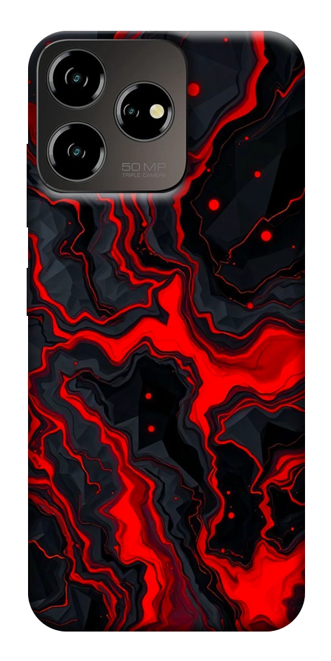Чохол Black red marble для ZTE Blade V50 Design 4G