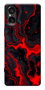 Чехол Black red marble для Sony Xperia 5 V
