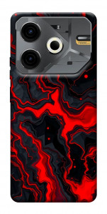 Чехол Black red marble для TECNO Pova 6 Neo (LI6)