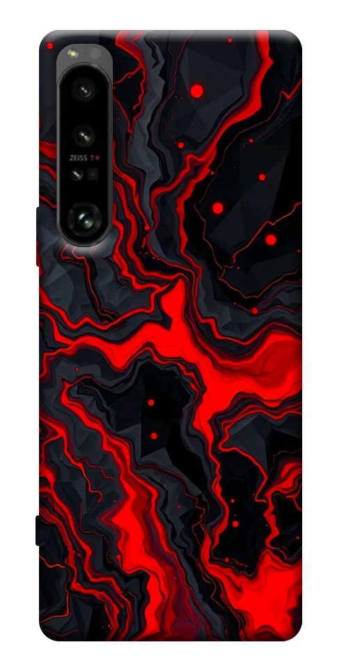Чохол Black red marble для Sony Xperia 1 IV