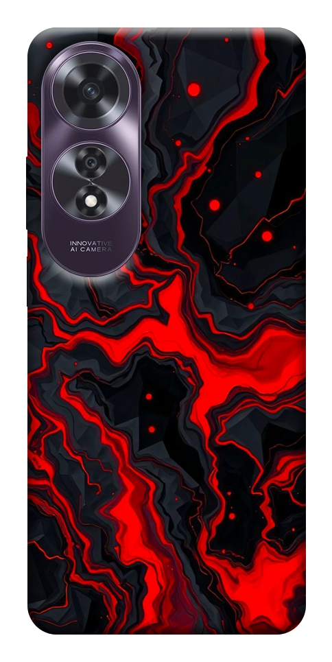 Чохол Black red marble для Oppo A60 4G
