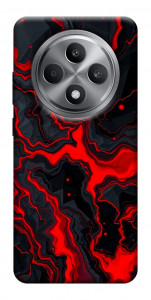 Чехол Black red marble для Oppo Reno 12 F 4G