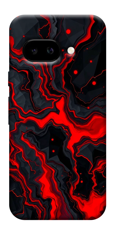 Чехол Black red marble для Google Pixel 9a