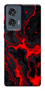 Чехол Black red marble для Motorola Edge 50 Fusion
