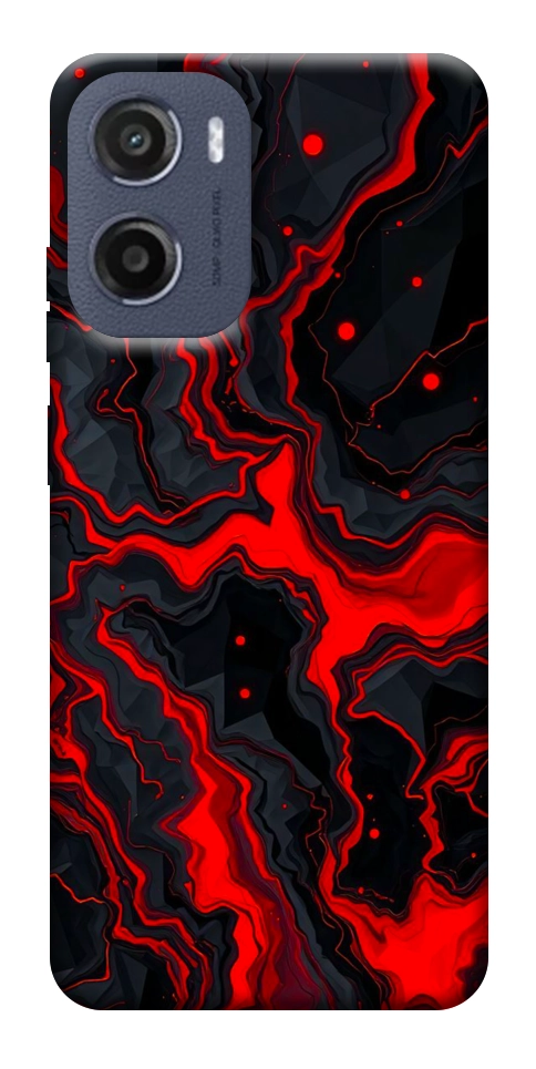 Чехол Black red marble для Motorola Moto E15