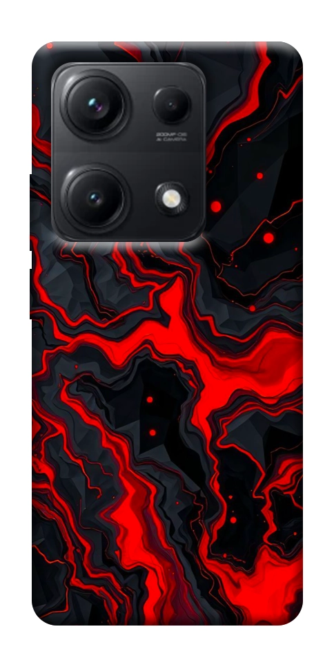 Чехол Black red marble для Xiaomi Redmi Note 14S
