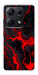 Чехол Black red marble для Xiaomi Redmi Note 14S
