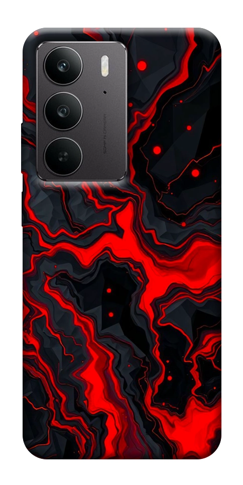 Чехол Black red marble для Realme C75