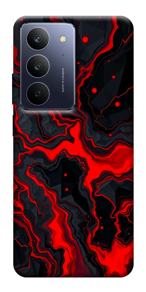 Чохол Black red marble для Realme C75x