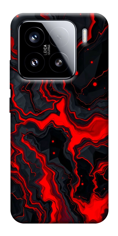 Чехол Black red marble для Xiaomi 15