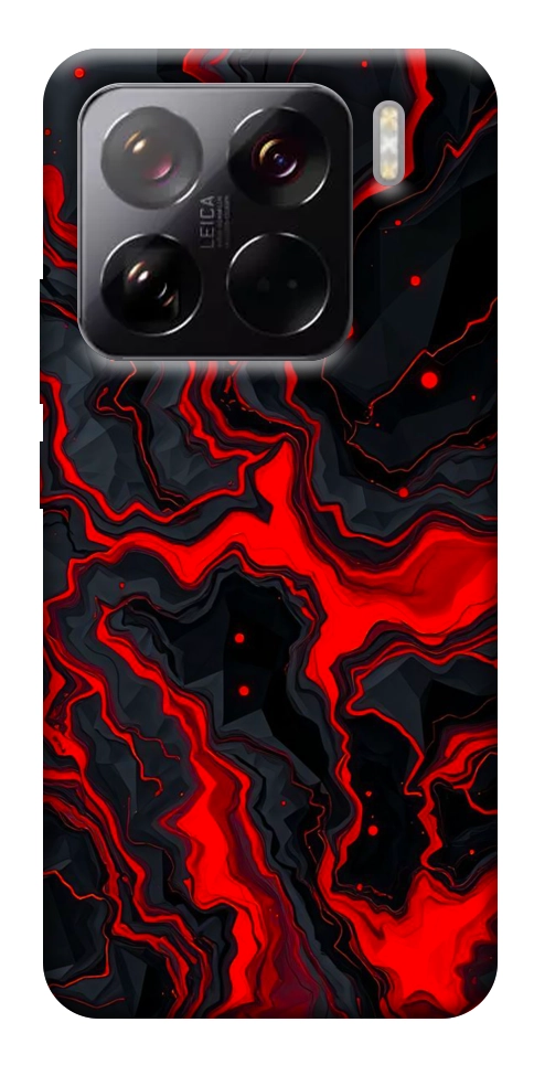 Чехол Black red marble для Xiaomi 15 Pro