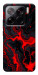 Чехол Black red marble для Xiaomi 15 Pro