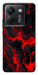 Чехол Black red marble для Xiaomi Poco M7 Pro 5G