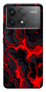 Чехол Black red marble для Xiaomi Poco F6 Pro