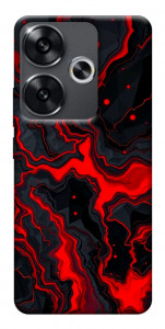 Чехол Black red marble для Xiaomi Poco F6