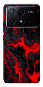 Чехол Black red marble для Xiaomi Poco X6 Pro