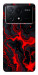Чехол Black red marble для Xiaomi Poco X6 Pro