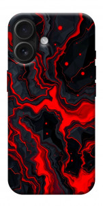 Чехол Black red marble для iPhone 17