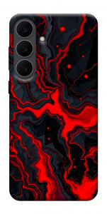 Чехол Black red marble для Galaxy S25 FE