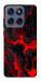 Чохол Black red marble для Motorola Edge 60 Fusion