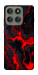 Чехол Black red marble для Motorola Edge 60 Pro