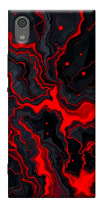Чехол Black red marble для Sony Xperia XA1