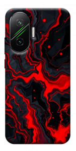 Чехол Black red marble для Xiaomi Poco F7