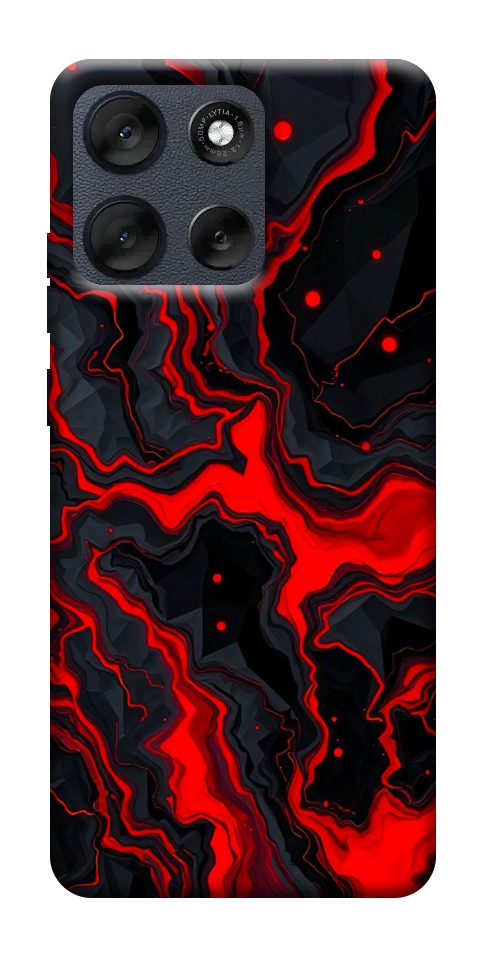 Чехол Black red marble для Motorola Moto G56 5G