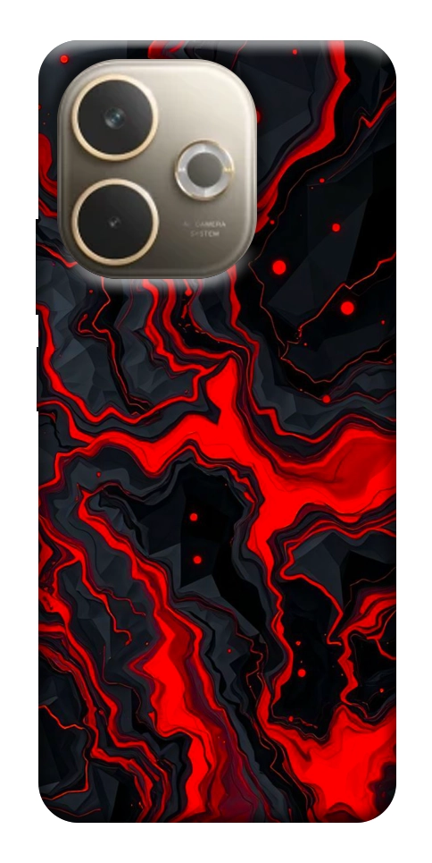 Чохол Black red marble для Oppo A5 Pro 4G