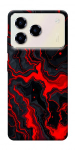 Чехол Black red marble для ZTE Blade A76 4G