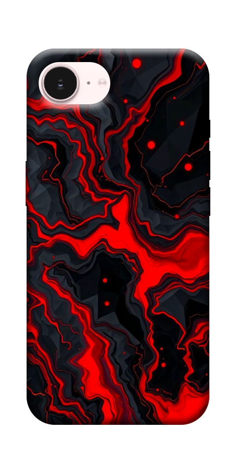 Чехол Black red marble для iPhone 17e