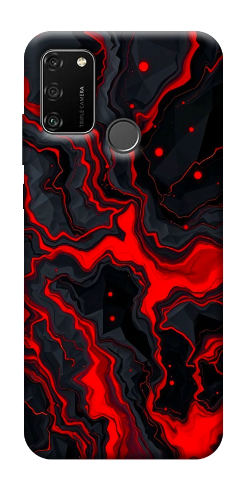 Чохол Black red marble для Huawei Honor 9A