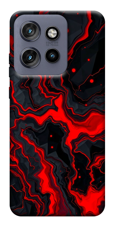 Чехол Black red marble для Motorola Edge 60 Neo