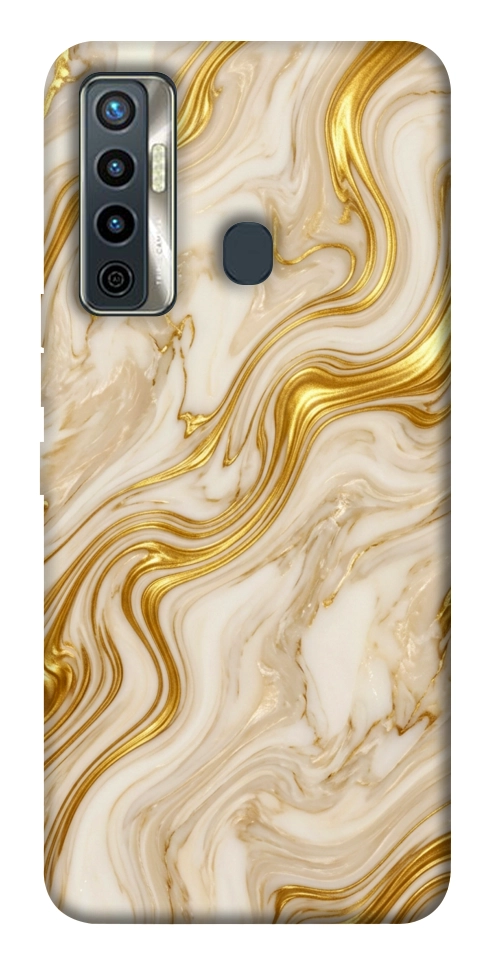 Чехол Liquid gold marble для TECNO Camon 17