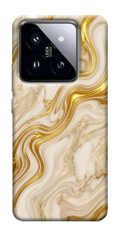 Чехол Liquid gold marble для Xiaomi 14 Pro