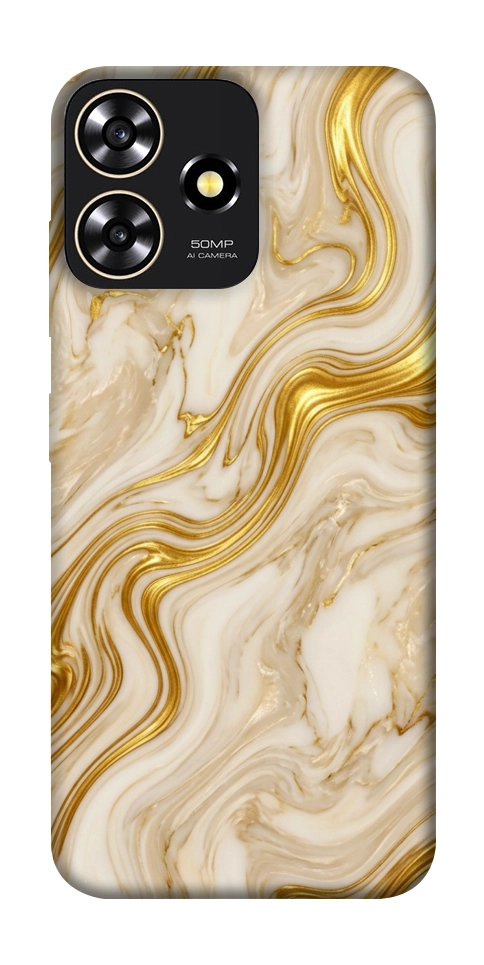 Чехол Liquid gold marble для ZTE Blade A73 4G