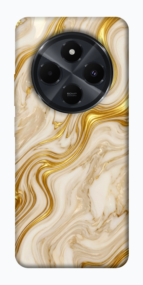 Чехол Liquid gold marble для Xiaomi Redmi 14C