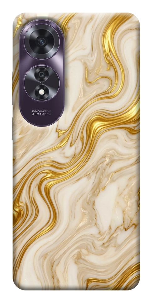 Чехол Liquid gold marble для Oppo A60 4G