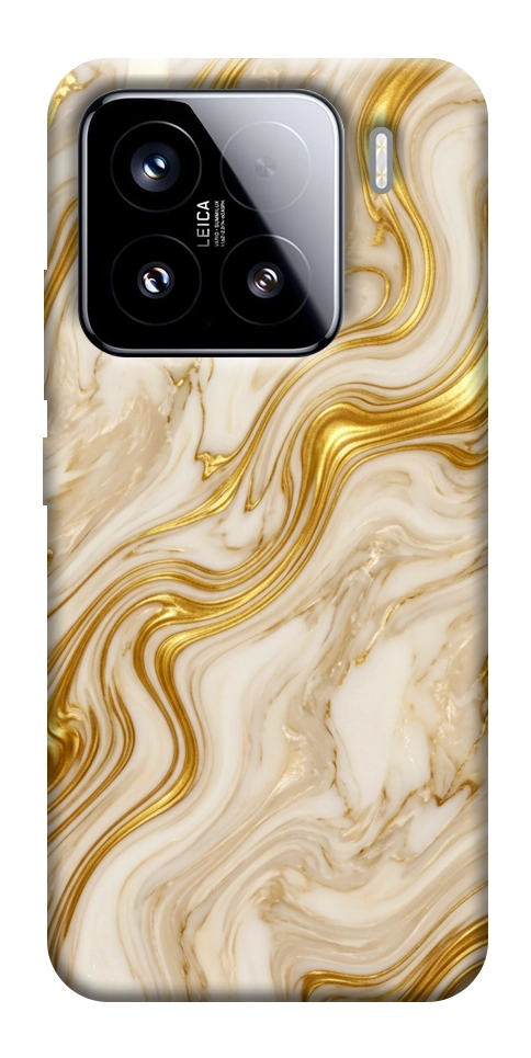 Чехол Liquid gold marble для Xiaomi 15