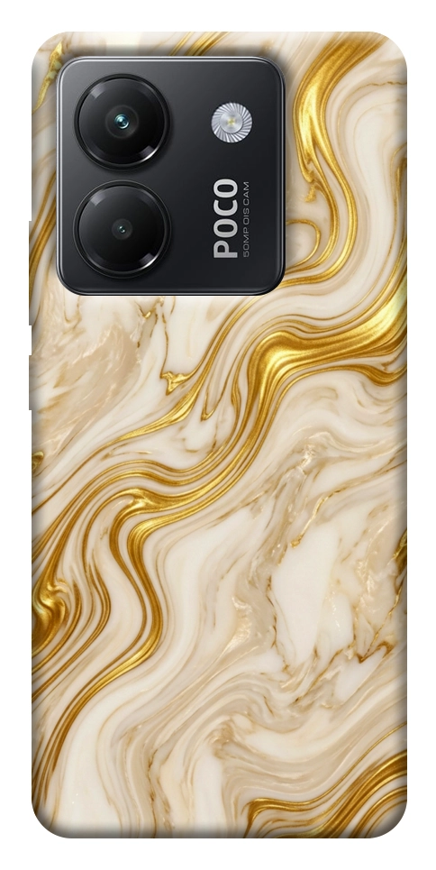 Чехол Liquid gold marble для Xiaomi Poco M7 Pro 5G