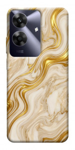 Чехол Liquid gold marble для Realme Note 60x
