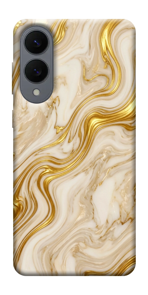 Чехол Liquid gold marble для Galaxy S25 Edge