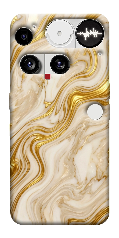 Чехол Liquid gold marble для Nothing Phone (3)