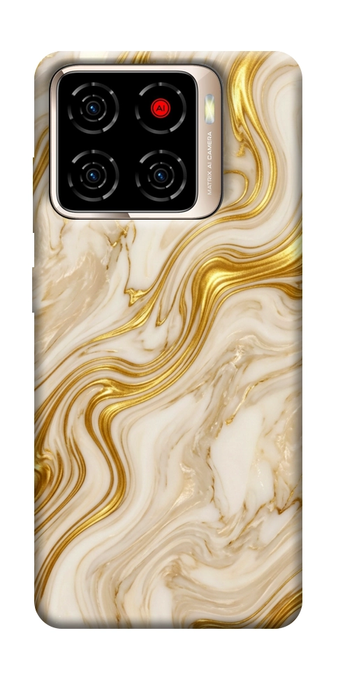Чехол Liquid gold marble для ZTE Blade A56