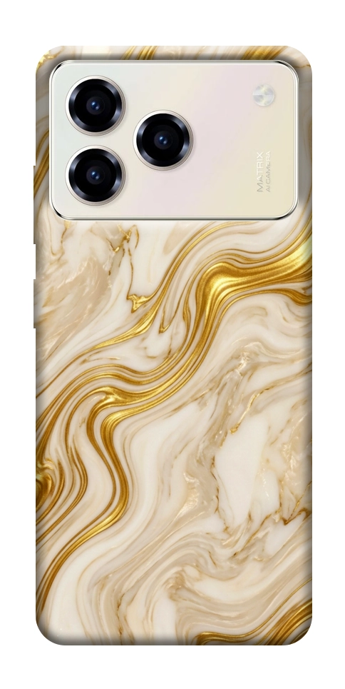 Чехол Liquid gold marble для ZTE Blade A76 4G