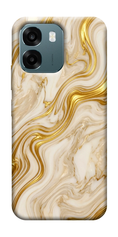 Чехол Liquid gold marble для Oppo A6