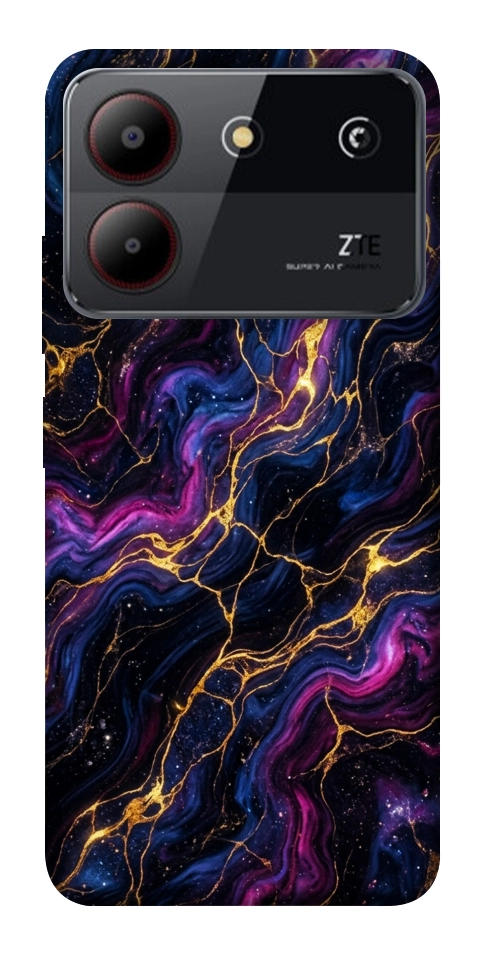 Чехол Purple space marble для ZTE Blade A54 4G