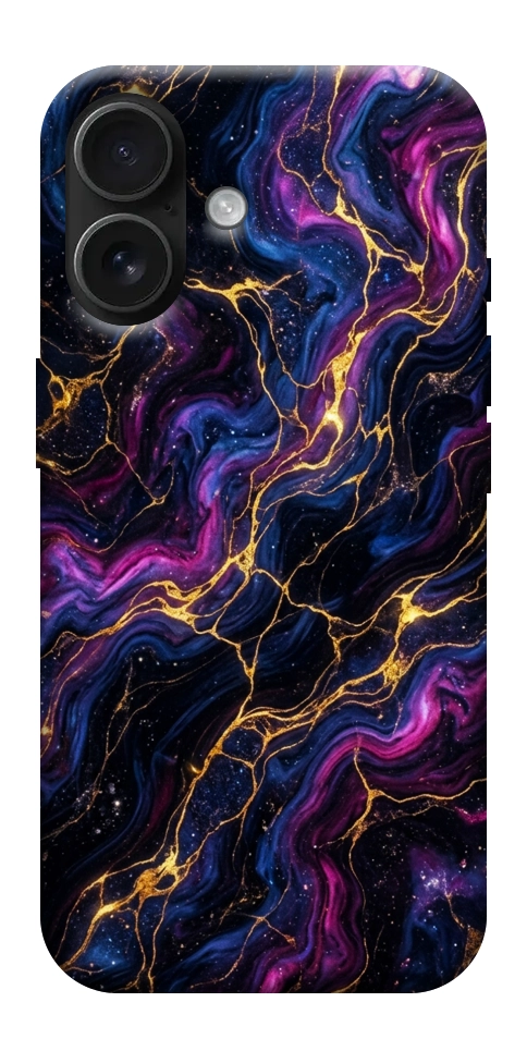 Чехол Purple space marble для iPhone 17