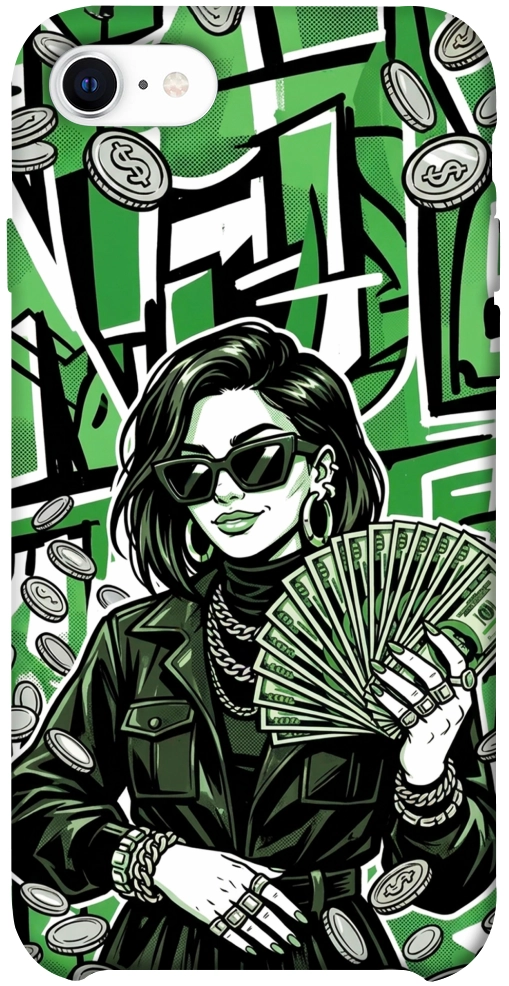 Чехол Money woman green для iPhone SE (2020)